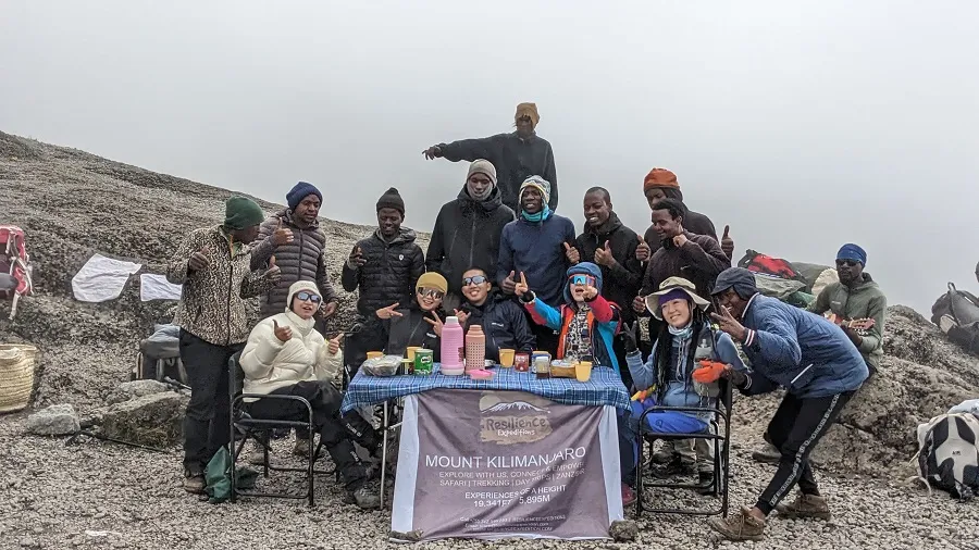 Kilimanjaro Shira Plateau moorland — vast open alpine landscape with summit ahead