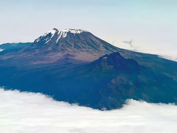 Kilimanjaro summit glaciers at sunrise