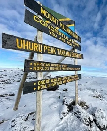 Mount Kilimanjaro summit above the clouds